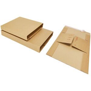 Buchverpackung Variofix, Selbstklebeverschluss, braun, LxB 309 x 222 mm, Füllhöhe 10 - 80 mm, ab 200 Stk ratioform flow