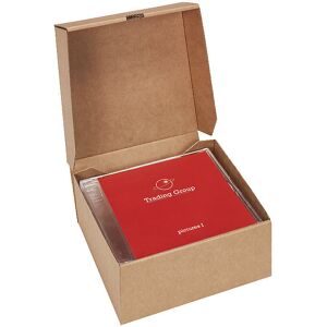 CD-Box, mit Deckel, VE 25 Stk, LxBxH 145 x 130 x 55 mm, für 5 CDs, ab 20 VE ratioform