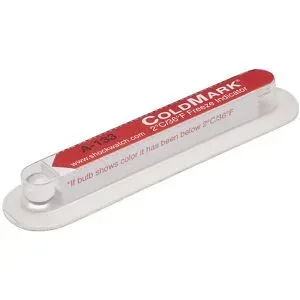 kaiserkraft ColdMark® Indikatoren, Temperaturgrenzwert 0 °C, VE 100 Stk, HxB 9 x 84 mm, ab 10 VE