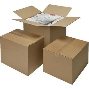 Wellpapp-Faltkarton, Länge 500 bis 599 mm, LxBxH 580 x 580 x 300 mm, 2-wellig, ab 25 Stk ratioform terra