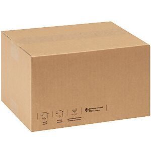 Wellpapp-Faltkarton, CO?-neutral, LxBxH 250 x 200 x 140 mm, 1-wellig, ab 250 Stk ratioform terra