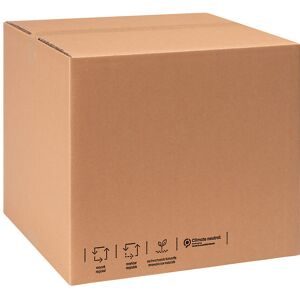 Wellpapp-Faltkarton, CO?-neutral, LxBxH 400 x 400 x 350 mm, 2-wellig, ab 50 Stk ratioform terra