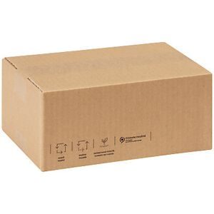 Wellpapp-Faltkarton, CO?-neutral, LxBxH 250 x 175 x 100 mm, 1-wellig, ab 25 Stk ratioform terra