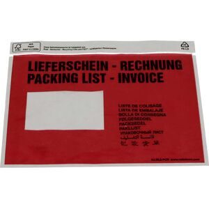 Recycling-Dokumententaschen, Aufdruck Lieferschein - Rechnung, VE 250 Stk, LxB 240 x 185 mm, ab 10 VE ratioform