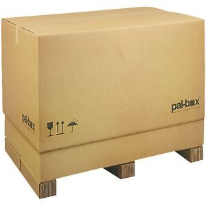 Transportbehälter, mit Faltdeckel, LxBxH 785 x 585 x 580 mm, 1/2 Europalette ratioform