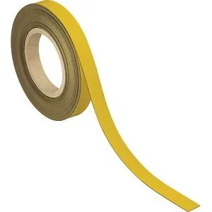 Kennzeichnungsband, magnethaftend, LxB 10000 x 20 mm, VE 2 Stk, gelb MAUL