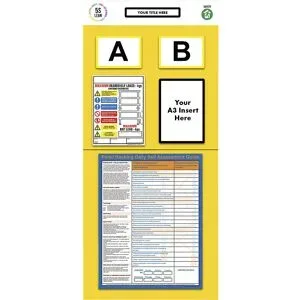 kaiserkraft Regal-Infoboard Doppelmarkierung, Bewertung, HxB 2000 x 900 mm, gelb