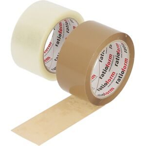 PP-Packband, Naturkautschuk, transparent, Bandbreite 50 mm, ab 100 Stk ratioform economy