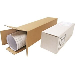 Versandhülse, 1-wellig, Innen-LxBxH 105 x 105 x 615 mm, A1, weiß, VE 10 Stk ratioform economy