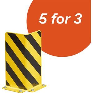 kaiserkraft Deal: 5 für 3 Regal-Anfahrschutz im Set, L-Profile, 6 mm stark, Höhe 400 mm