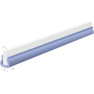 kaiserkraft U-Profil Standard, PE, blau, Länge 2 m, Innenmaß 71 ±2 mm, Kantenstärke 60 - 80 mm, VE 40 Stk