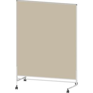 kaiserkraft Funktionswand, mobil, Textil, beidseitig, beige, BxH 1200 x 1500 mm