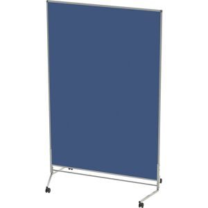 kaiserkraft Funktionswand, mobil, Textil, beidseitig, graublau, BxH 1200 x 1800 mm