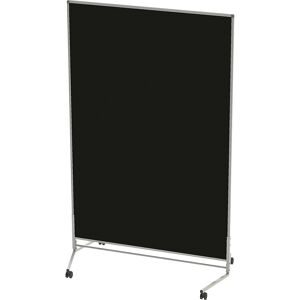 kaiserkraft Funktionswand, mobil, Textil, beidseitig, schwarz, BxH 1200 x 1800 mm