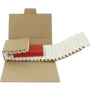 kaiserkraft Kreuzverpackung tissueWave®, mit Steckverschluss, LxBxH 153 x 106 x 66 mm, VE 30 Stk, ab 3 VE