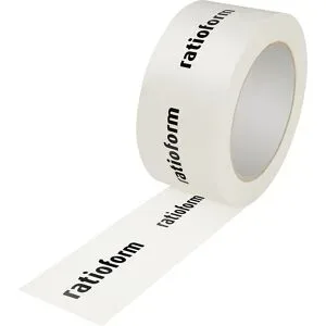 kaiserkraft Papier-Packband, gekreppt, individuell bedruckt, VE 36 Rollen, Druck 1-farbig, weiß, ab 6 VE