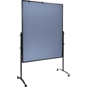 Legamaster PREMIUM PLUS Moderationswand, höhenverstellbar, Hoch- und Querformat, Filz, blau-grau