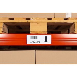 kaiserkraft Etikettenhalter, verlängerte Vorderseite, VE 50 Stk, BxH 210 x 75 mm, selbstklebend