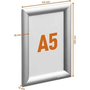 Durable 479523 Bilder Wechselrahmen Papierformat: DIN A5 Silber