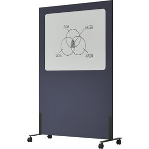 Whiteboard Silva, mobil, Stahl emailliert / PET-Filz, blau SMIT VISUAL