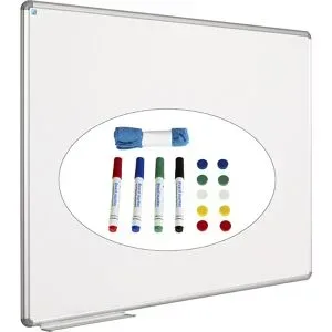 Whiteboard-Set Design inkl. Zubehör, Stahl, BxH 600 x 450 mm eurokraft pro