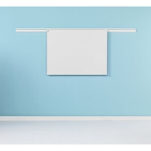 Whiteboard für Doppel-Schienensystem, Stahlblech, emailliert, BxH 1200 x 900 mm SMIT VISUAL