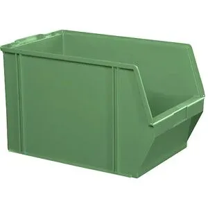 kaiserkraft Sichtlagerkasten aus Polystyrol, Länge 500 mm, BxH 309 x 300 mm, VE 2 Stk, grün
