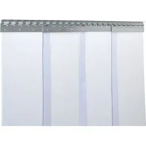 kaiserkraft Streifenvorhang, Preis / m², Breite x Stärke 300 x 2 mm, Überlappung 1 Haken = 54 mm
