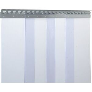 kaiserkraft Streifenvorhang, Preis / m², Breite x Stärke 300 x 3 mm, Überlappung 2 Haken = 95 mm