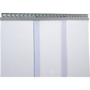 kaiserkraft Streifenvorhang, Preis / m², Breite x Stärke 400 x 4 mm, Überlappung 1 Haken = 72 mm