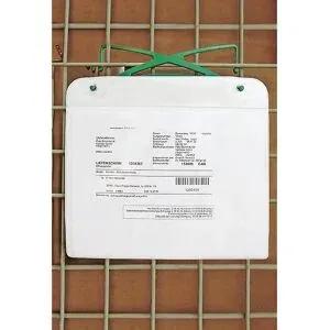 kaiserkraft Einstecktasche, magnetisch, mit Haken und Magnetstreifen, für Papierformat DIN A5, HxB 195 x 220 mm, Querformat, VE 25 Stk