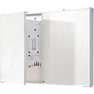 Whiteboard-Klapptafel, Komplettset, Stahlblech, emailliert, Bildwandformat 16 : 10 SMIT VISUAL