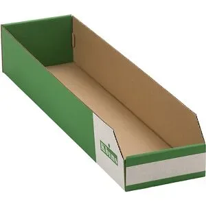 kaiserkraft Karton-Regalkasten, einlagig und faltbar, VE 50 Stk, LxBxH 600 x 150 x 100 mm