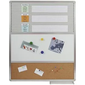 Mehrzwecktafel, universell, Breite 705 mm, Einsteck-, Whiteboard- und Pinnwandtafel EICHNER