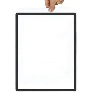 kaiserkraft Rahmen mit Klarsichtfolie, Papierformat A4, VE 10 Stk, selbstklebend, schwarz