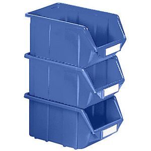 kaiserkraft Sichtlagerkasten aus Polypropylen, LxBxH 125 x 113 x 64 mm, VE 30 Stück, blau, VE 30 Stk
