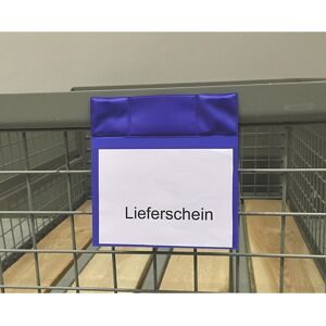 kaiserkraft Magnettaschen Neodym, Querformat, VE 25 Stk, blau, DIN A6, ab 2 VE