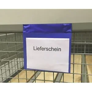 kaiserkraft Magnettaschen Neodym, Querformat, VE 25 Stk, blau, DIN A5, ab 2 VE