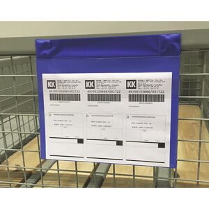 kaiserkraft Magnettaschen Neodym, Querformat, mit Regenschutzklappe, VE 25 Stk, blau, DIN A4, ab 2 VE