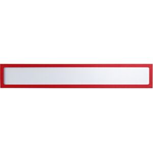 Magnetische Infotasche, für Überschriften, DIN A3 quer / DIN A2 hoch, 435 x 60 mm, Rahmen rot, VE 10 Stk eurokraft basic