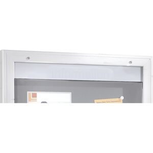 kaiserkraft Schriftleiste für Schaukasten, Acryl weiß, Höhe 100 mm, unbeschriftet
