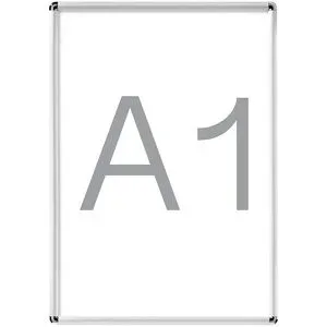 kaiserkraft Display-Klapprahmen, Aluminium, VE 2 Stk, für DIN A1