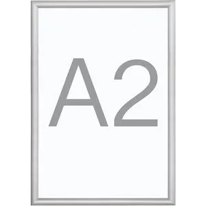 kaiserkraft B1-Klapprahmen, Aluminiumprofil, VE 2 Stk, für DIN A2