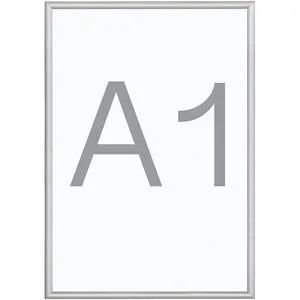 kaiserkraft B1-Klapprahmen, Aluminiumprofil, VE 2 Stk, für DIN A1