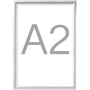 kaiserkraft Design-Klapprahmen, Aluminiumprofil, silber eloxiert, VE 2 Stk, DIN A2, HxB 625 x 451 mm