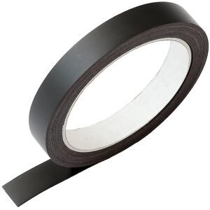 kaiserkraft Magnetband, LxB 5000 x 15 mm, 1 Rolle, schwarz