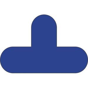 kaiserkraft PVC-Bodenmarkierungen, T-Form, VE 10 Stk, blau