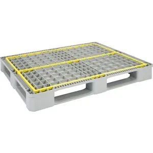 Hygiene-Palette, 5 Kufen und 5 Stahlverstärkungen, LxB 1200 x 1000 mm, ab 10 Stk ratioform