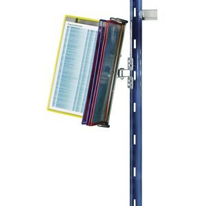 kaiserkraft Klarsichttafel-Dokumentenhalter für Regal, 10 Klarsichttafeln DIN A4, farbig sortiert