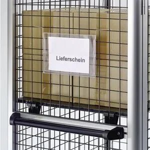 kaiserkraft Dokumententaschen mit Drahtbügel, mit Regenschutzklappe, für Format DIN A5, VE 100 Stk